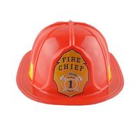 Zanthicia Fireman Toys Accessory Playset Bright Red Trimmed Fun Party Hat And Helmet For Creative Kids Role Play Plastic 5-7 Year Playground Equipment Accessories