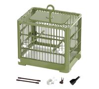 Zanthicia Foldable Bird Cage Sturdy With Unique Drawer Clean Features Small Birds Unique Drawer Style Makes Cleaning Bird Cage Easy And Quick Parrot Portable Villa Birdcage Budgie, green, 30x26x23cm