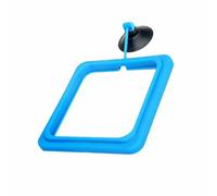 Zanthicia Food Feeder Square Circle 180° Degree Station Hand Free Feeding Ring with Suction Cup Pet Supplies Household Use, Square Shape