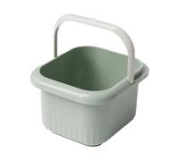 Zanthicia Foot Soaking Bath Basin Reliable Foot Bath Spa Designed to Be Portable Stress Relief Solutions Making Easy to Carry and Store Basin for Soaking Feet Footbath Bucket, Green, 21.5x25x23.5cm