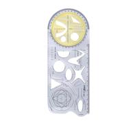 Zanthicia for Creative Geometric Ruler Draft Rulers School Supplies Stationery Tool For Daily Measuring Needs Which Will Not Affect When Drawing On White Paper, Style A