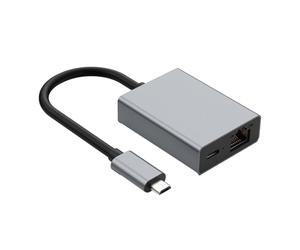 Zanthicia Gigabit Ethernet Adapter Hub With Charging Port Laptop USB To Ethernet Adapter Always Plugged And Ready For Meetings Laptop Aluminum Alloy Case