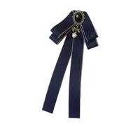 Zanthicia Graduation Cocktails Banquet Clothing Accessories Elegant Bow Tie Brooch To Impress At Every Important Event Pre Tied Ties Women Lady Neckties Bowties Jabot, Dark Blue, 11.5x24cm