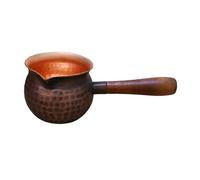 Zanthicia Hammered Copper Tea Pot Kettle Electric Induction Meticulously Crafted Capacity 300ml Personal Very Convenient to Pick Up and Hammered Copper Kettle with Side Handle Tea Set, Style A