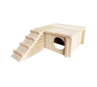 Zanthicia Hamster Wood House Inviting Allows Comfortable Living Space For Enthusiastic Hamsters And Other Small Creatures Hamster House Out With Ladder And Window