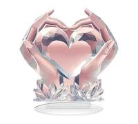 Zanthicia Heart Hands Sculpture Heart Hands Sculpture Valentine S Day Gift Love Finger Statue Table Decoration Home Decor Amazing Craft Collectible Art Craft Acrylic Waterproof