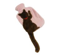 Zanthicia Hot Water Bag Warm Bottle Hand Warmer Compact Size Cute Looking Softness Large Capacity Sweet Gift Household Accessories, Brown