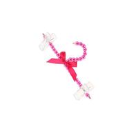 Zanthicia Imitation Bead Bow Hook Wedding Hangers Durability Plastic Durable Resistant Pearl Lightweight And Exquisite Bead Bow, Red, 24cm