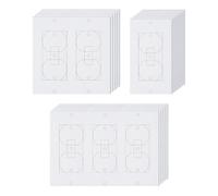 Zanthicia Insulating Switch Sealer Wall Plates Outlet Sealers Dual Sockets Effective Draft Exclusion Easy Installation EVA Outlet Insulator Draft Sealers Professional Home