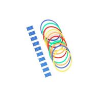 Zanthicia Interactive Circle Jumping Hoops Soccer Training Set Vibrant Colors Safe Materials Encourage Creative Active Play Speed Agility Rings Set Exercise Speed Rings, 28cm