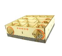 Zanthicia Interactive Hamster Maze Tunnel Toy Engage Small Animals In Entertaining Exercise And Deal With Environment In Entertaining Way. Hamster Maze Tunnel Puzzle Toy Wooden, 20.8x19.8x6cm