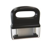 Zanthicia Jaccard Tenderizer Needle Comfortable Handle Easy to Clean Meat Tenderizer Stainless Steel Meat Machine, Black