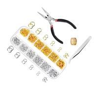 Zanthicia Kits 12 Grid Metal Circle Abundant Set Metal Craft Replacement Tool Necklace Anklets Kit Jewelries Shop Beginner