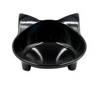 Zanthicia Kitten Cat Feeding Bowls Non Slip Melamine Durable Food Water Safe For Pets Good For As Handle Or Hanging On Hook After Washing. Feeding Bowl Melamine, Black, 6.3x14.5cm