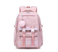 Zanthicia Large Capacity School Backpack Comfortable And Organized For Student Life Travel Backpack Breathable Black School Bag Travel Rucksack Rucksack Waterproof Bag, Pink