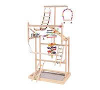 Zanthicia Large Parrot Bird Playground Playstand With Adjustable Features Conures Finch To Enjoy Providing With Place To Play And Exercise. Parrot Playground Is Made Of Wood