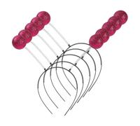 Zanthicia Lightweight And Portable Alien Antenna Headband Unisex Party Plastic Martian Antenna Headband Glitter Alien, rose Red