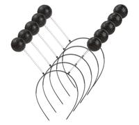 Zanthicia Lightweight And Portable Alien Antenna Headband Unisex Party Plastic Martian Antenna Headband Glitter Alien, black