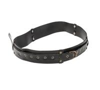 Zanthicia Medieval Faux Leather Belt Exquisite Sturdy Durable All Saints Eve Halloween Casual Looks LARP Events Cosplay Costume Knights Dress Belt Jeans Jumpsuit, Black, 120x4.5cm