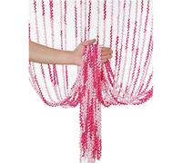 Zanthicia Metal Chain Door Fly Screen Beaded Curtain For Rustic Bohemian Decor Metal Chain Door Curtains Fly Screen Beads, Rose Pink