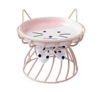 Zanthicia Multi Purpose Elevated Cat Bowls With Iron Stand Ensuring Safety And Easy Cleaning While Eating Portable Pet Food Water Bow Feeder Drinker Cat Dog, Pink