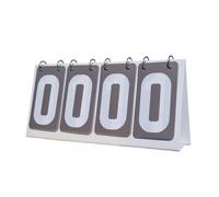 Zanthicia Multifunctional Sports Scoreboard Features Four Digit Clear Numbers Compact And Lightweight Easy To Carry 4 Digit Portable Tabletop Scoreboard Score Keeper, Gray, 355x160mm