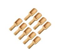 Zanthicia Natural Finish Mini Spoon Set Wooden Spoon Tea Coffee Salt Round Handle Cultured Condiment Kitchen Utensils Round Handle Multipurpose Seasoning Utensils