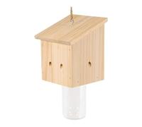 Zanthicia Natural Hanging Bee Trap For Outdoor Made Of Pine Wood Strong And Weather Resistant Eaves Carpenter Bee Trap Wooden, B