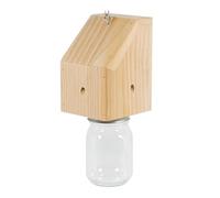 Zanthicia Natural Hanging Bee Trap For Outdoor Made Of Pine Wood Strong And Weather Resistant Eaves Carpenter Bee Trap Wooden, C