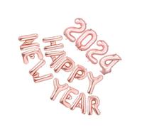 Zanthicia Odorless Foil Balloon For Indoor And Outdoor Parties Metal Happy New Year 2024 School Not Easy To Burst New Years Eve, Rose Gold