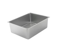 Zanthicia Open Top Kitty Toilet Sand Box Container With High Sides Ensures Privacy While Keeping Litter Contained Effortlessly Metal Litter Pan Kitten Toilet Sand Box Container, Silver, 40x30x15cm