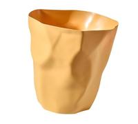 Zanthicia Oval Trash Can Wastebasket Provides Space Saving Organization Features Unique Contemporary For All Interiors Garbage Can Rubbish Bin Dustbin Waste Bin Opening, yellow, 26x27x16cm