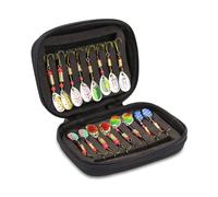 Zanthicia Pack of 16 Fishing Lure Fish Bait Fishhook Hooks Clip Fisherman Reusable Wobblers Accessories with Storage Bag
