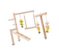 Zanthicia Parrot Playstand With Ladder Gym Exercise Toy Ensures Active Playtime While Engaging Feathered Friends Bird Playground Wood Parrot Playstand Chewing Toy