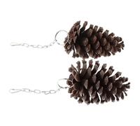 Zanthicia Pine Cone Bird Feeder Perch For Budgie Parakeet Attractive Bird Accessory For Continuous Entertainment In Cages Cage Toy Cockatiel Macaw African Grey Cockatoo