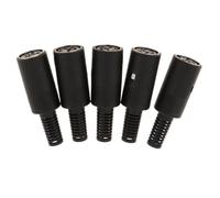 Zanthicia Plug Connector DIN Female Adapter Mouse Keyboard Solder Easy Modification With 5 Pieces Durable Plastic Handle Keyboard Mouse DIY DIN 3 4 5 6 7 8 Pin Connector, Black, 4 Pin