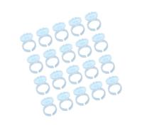 Zanthicia Premium 100x Glue Rings Lash Glue Cups for Volume Lash Makeup Lashes Quick, Blue, 2.3x5.1cm