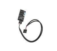 Zanthicia Premium Motherboard 9 Pin USB HUB Splitter Adapter For Enhanced Integration Of RGB Fan Cooling Processes Male Female PC 9 Pin USB HUB Converter Cable Cord