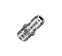 Zanthicia Pressure Washer Coupler Sturdy 3/8 Quick Connect Plug NPT Stainless Steel Fitting Hose Connector Efficient Car Repair Tool NPT Stainless Steel Fitting, Outer Thread Male