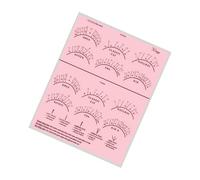 Zanthicia Professional Exercise Practice Chart Accessory Lash Mapping Chart Training Exercises With Waterproof Features Eyelash Extension Beginner Training Exercise Book, pink