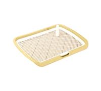 Zanthicia Quick Clean Dog Toilet Tray With Indoor Lightweight Convenient Solution For Pups Designed To Accommodate Small Pet Training Toilet Potty Tray Easy To, Yellow, 66x50x5.2cm