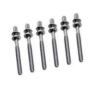 Zanthicia Reliable Drum Tension Rods Accessories Drum Hardware Set Screws Metal Wear Resistance Repairs Rustproof Bass Tension Rods With Washers Replacement, Silver, M5x45mm