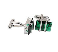 Zanthicia Remarkable Green Crystal Cufflinks Stylish Gift Idea Weddings Meetings Friends Total SizeApprox. 2.7 X 1.8 X 1.4cm / .06 0.7 0.55 Inch Birthday Favor Gift