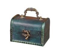 Zanthicia Rustic Vintage Storage Container Wooden Treasure Chest,Emerald