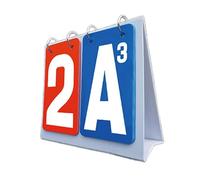 Zanthicia Score Cards Scorer Flip Number Score Board Provides Fun Dynamic Style Essential For Engaging Card Game Experiences Game Scoring Cards Flip Scoreboard With Stand, Red Blue, 9.5x18.5cm