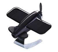 Zanthicia Solar Airplane Decoration For Car Center Console Relaxing Atmosphere While Driving Home Journeys Car Air Freshener Model, black
