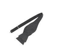 Zanthicia Sophisticated Black Bow Tie Self Tie White Dots Adjustable T-bar Slit Accessory Tuxedo All Formal Occasions SizeFree Accessory To Tuxedo Or Suit Fits MaterialSatin
