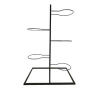 Zanthicia Standing Ball Rack Stand Multi Layer Organizer Durable Construction Unique For Efficient Basketball Storage Basketball Storage Shelf Vertical Ball , Black , 37x24x64.5cm