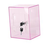 Zanthicia Step By Step Money Saving Box Clear Acrylic Safe Box Enabling Healthy Saving Practices In Children Financial Growth Money Boxes Bedroom Living Room Decoration, pink, 20x15x12cm
