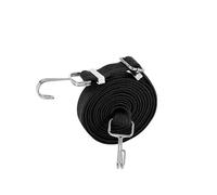 Zanthicia Sturdy Bungee Cord With Hooks Flat Adjustable Straps For Cargo Tents And Moving Items Securely Luggage Bungie Tarpaulin Tent Boat Trolley Trucks Tarps, Black, 2m